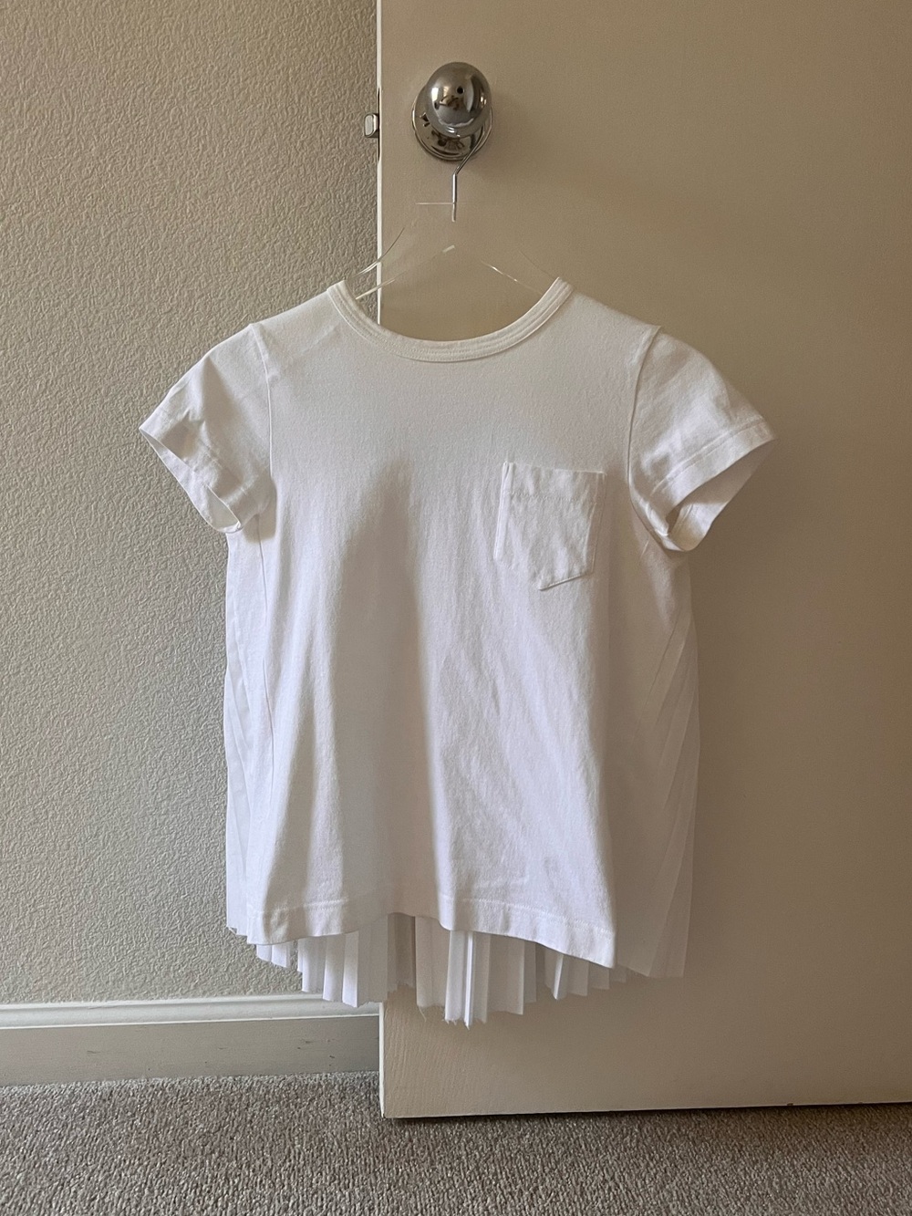 SACAI pleated t-shirt